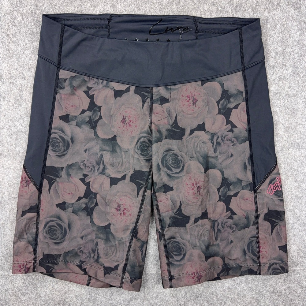 Troy Lee Designs Shorts Womens XL Black Luxe Floral Mountain Bike Cycling Active